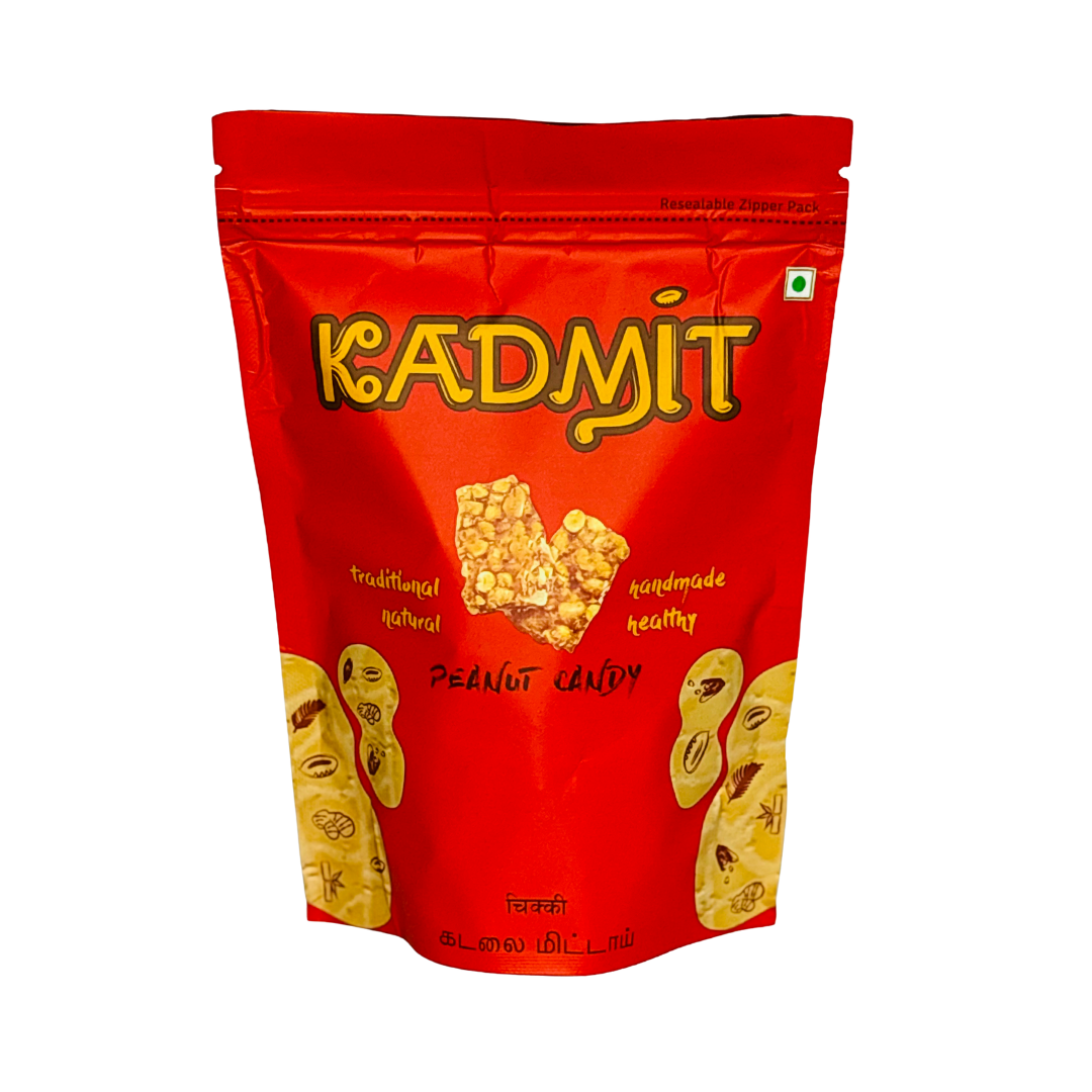 Kadmit Kadalai Mittai – 200g Zipper Pack | Traditional Peanut Candy