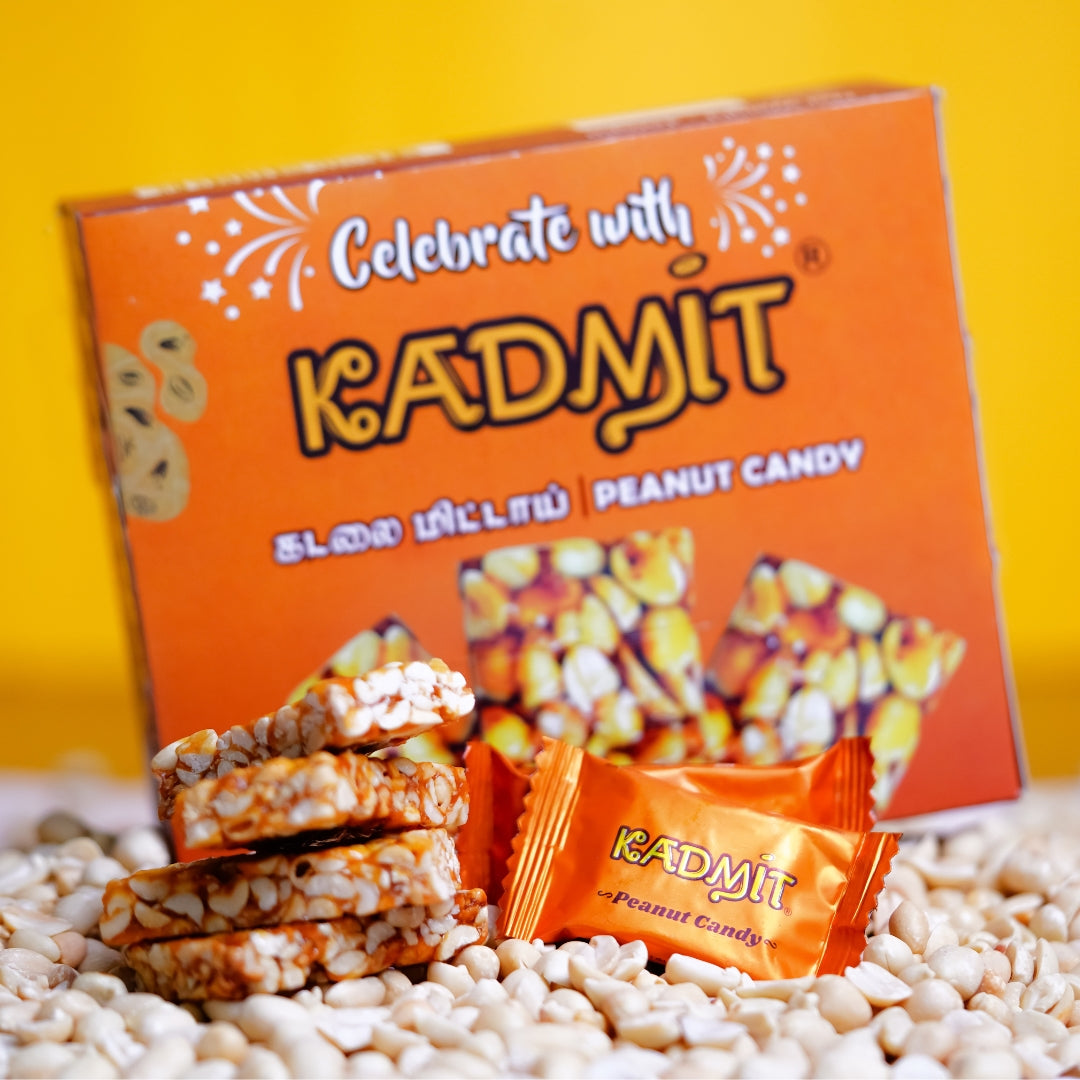 Kadmit Kadalai Mittai – Combo Pack of 3 (400g x 3 Packs)-150 pcs x 8gms | Traditional Peanut Candy